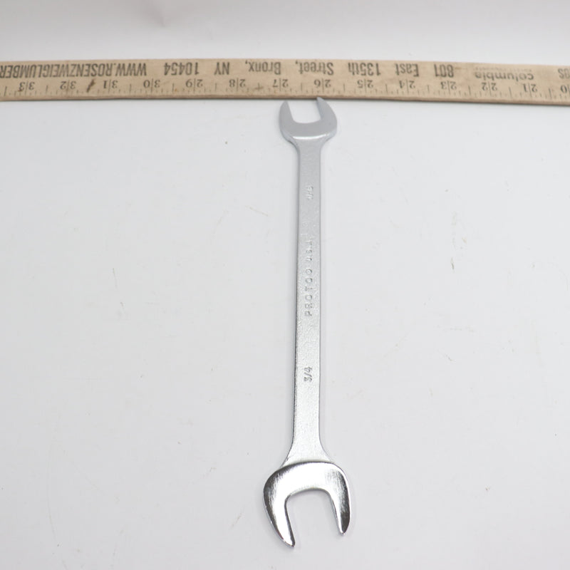 Proto Extra Thin Satin Open-End Wrench 11/16" x 3/4" x 9-3/4" L 3435