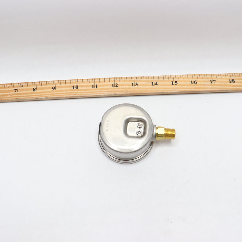 Noshok Liquid-Filled Pressure Gauge Stainless Steel 2-1/2" Diameter x 1/4 NPT