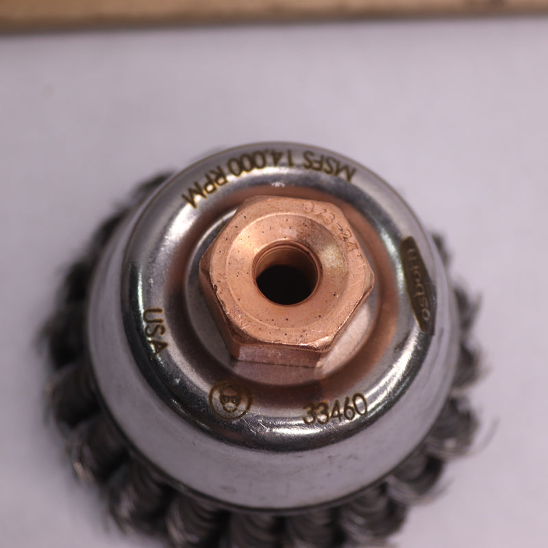 Osborn Grinder Knot Wire Cup Brush Steel Copper 14000 RPM 2-3/4" x .02" 33460