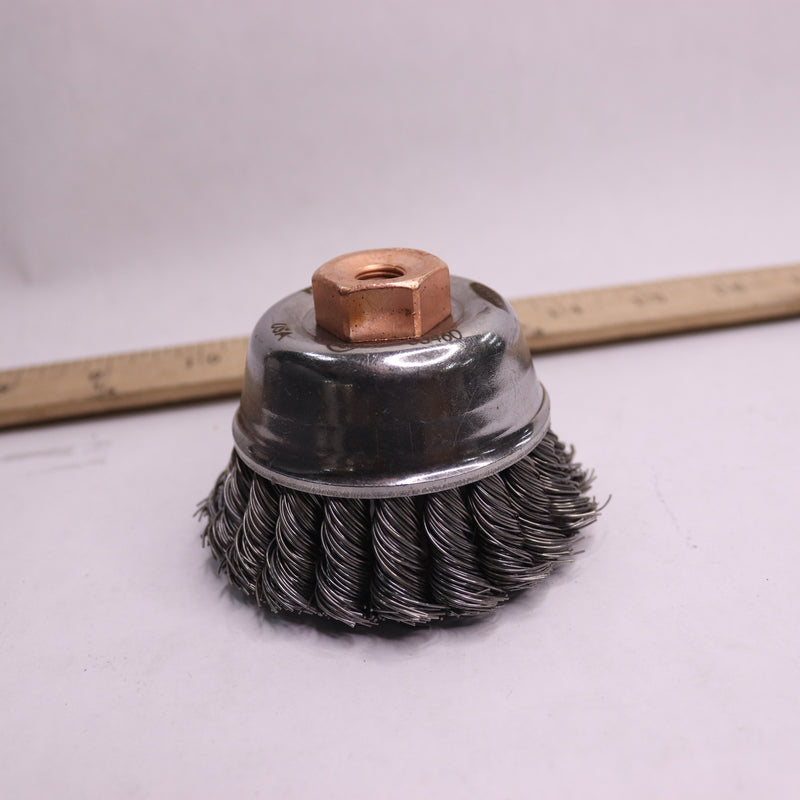 Osborn Grinder Knot Wire Cup Brush Steel Copper 14000 RPM 2-3/4" x .02" 33460