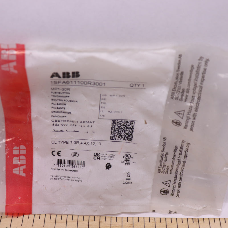 ABB Type 1 Push Button Switch Red 3R 4 4X 12 13 1SFA611100R3001