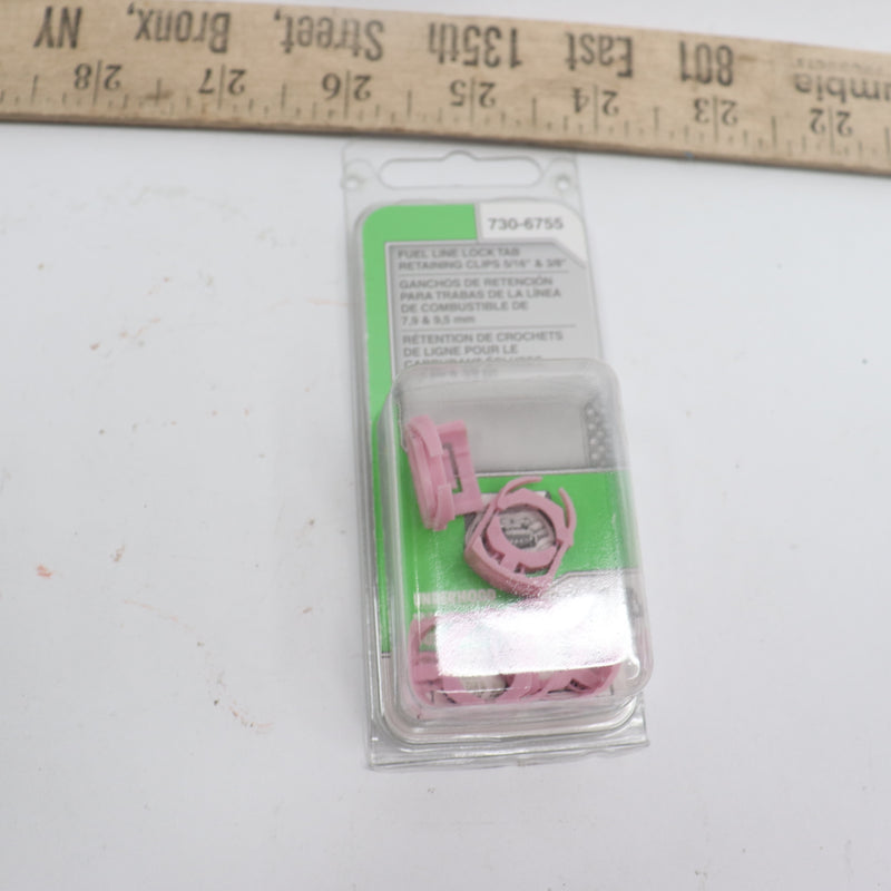 (4-Pk) Napa Double Locking Fuel Retaining Clips Plastic Pink 5/16" & 3/8"