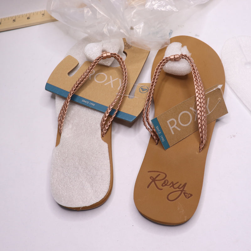 (Pair) Roxy Costas Sandal Rose Gold Size 6 ARJL 100763