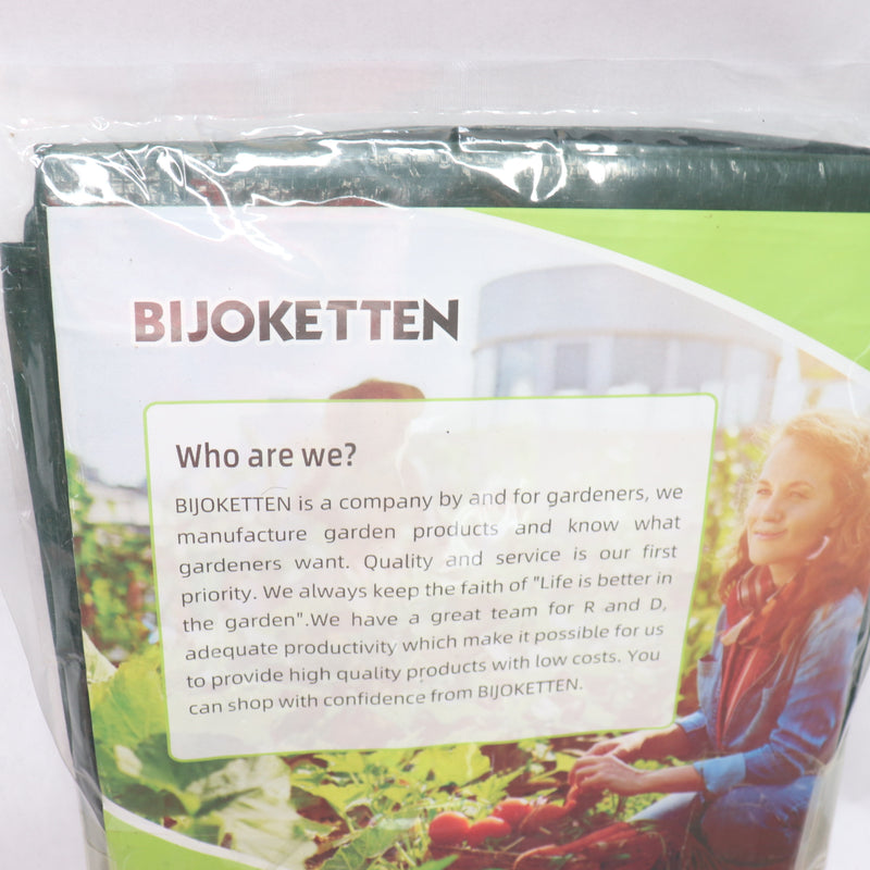 (2-Pk) Bijoketten Grow Bags With Flap & Handles Polyethylene Dark Green