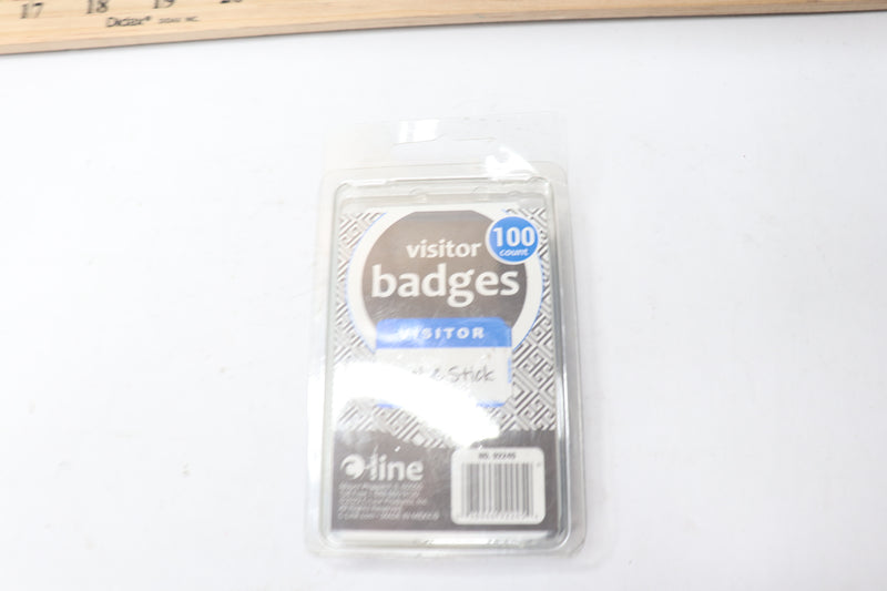 (100-Pk) C-Line Self-Adhesive Name Badges Blue 2 x 3-1/2 92245
