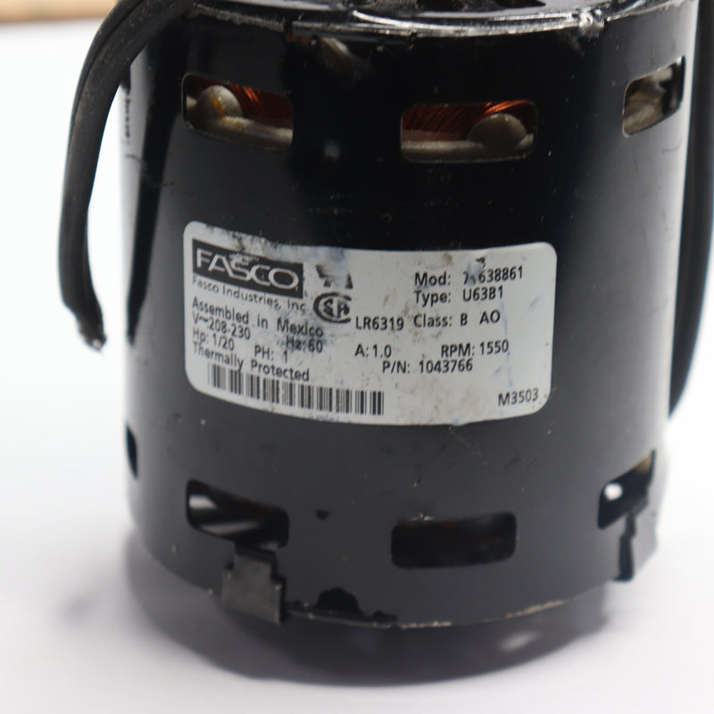 Fasco Shaded Pole Motor 1/15 HP 230 V 33" Dia 1043766