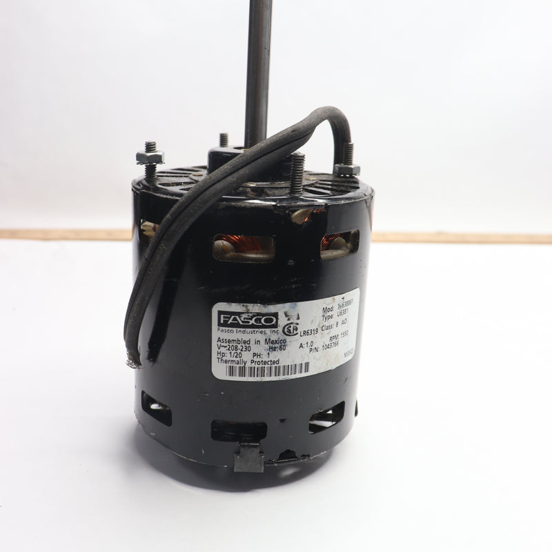 Fasco Shaded Pole Motor 1/15 HP 230 V 33" Dia 1043766