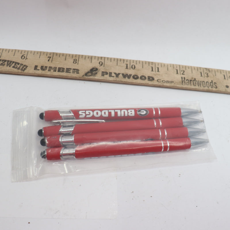(4-Pk) Greeting Pen Georgia Bulldogs Soft Touch Coated Metal Pen 63A81