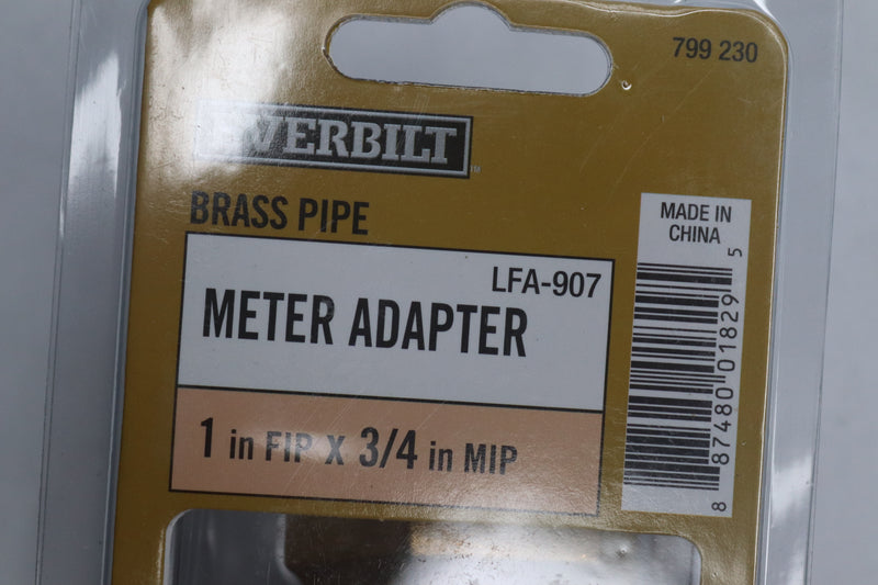 Everbilt Meter Spud Fitting Brass 1" FIP x 3/4"MIP 799 230 LFA-907