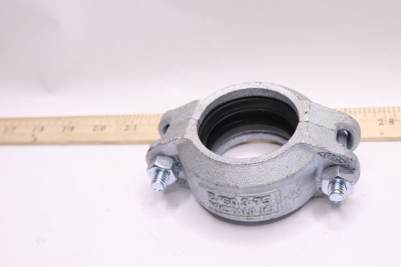 Style 75 Flexible Clamp Coupling Silver Die-Cast Aluminum 2&quot; 2/60.3-75