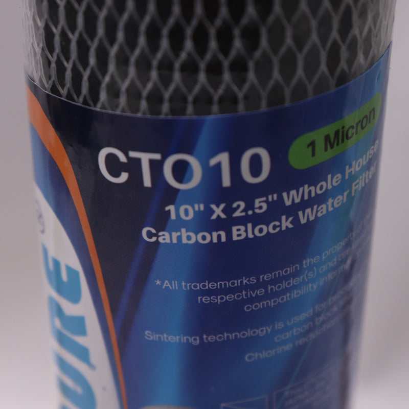 Ice Pure Water Filter Carbon 1 Micron 10” X 2.5” CT010