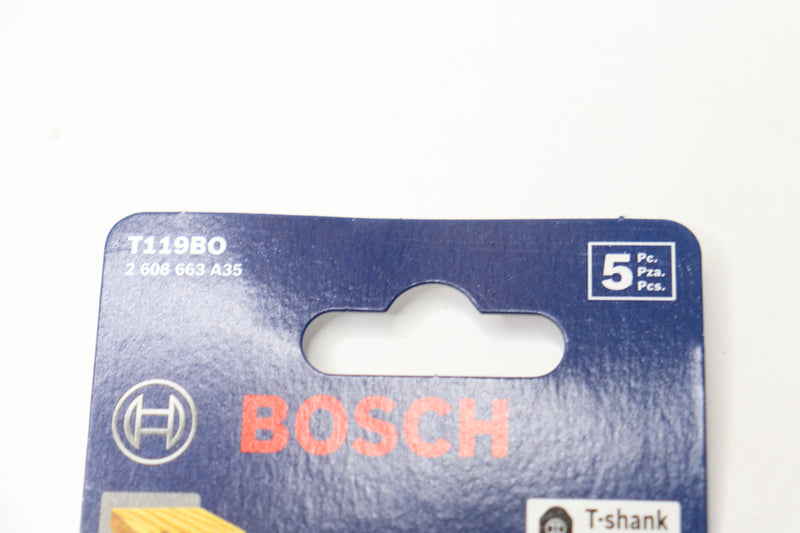 (5-Pk) Bosch Jig Saw Blades Carbon Steel 12-Tooth 3" T119BO