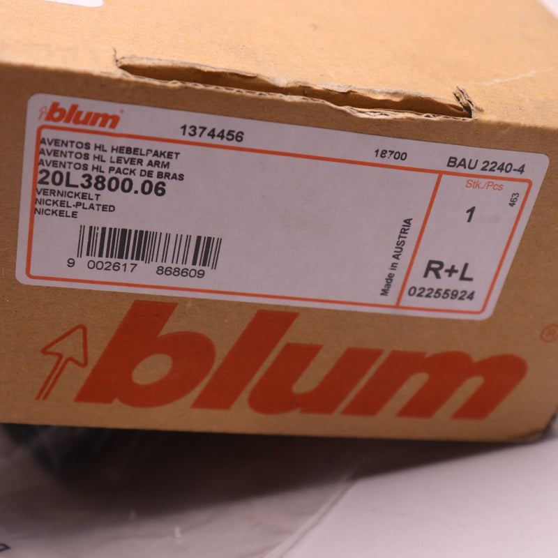 Blum Aventos HL Tel Arm Nickel 400mm-550mm B20L3800.06