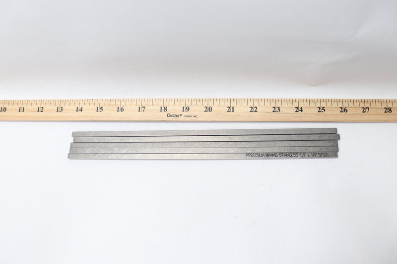 (5-Pk) Precision Brand Square Keystocks Stainless Steel 1/4" x 12" 57503