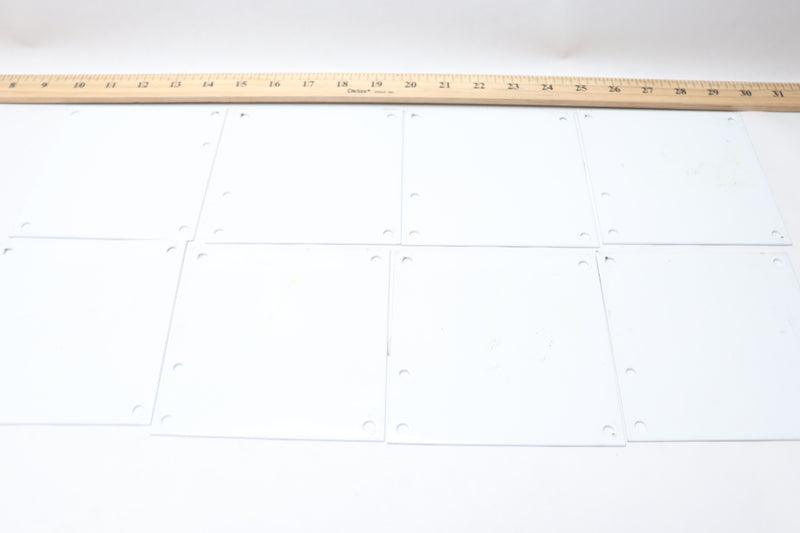 (8-Pk) nVent Panel for Junction Box Fits 6 x 6 Box White Mild Steel 14-Ga 54760