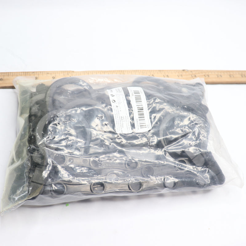 (6-Pk) Space Saving 5-Holes Magic Coat Standard Hangers Plastic Black 9.4"Wx4"H