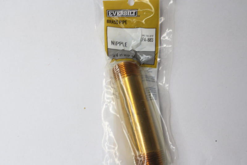 Everbilt Nipple Fitting Brass 3/4" x 4" MIP 793818