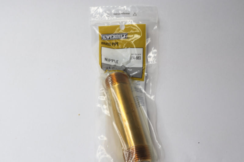 Everbilt Nipple Fitting Brass 3/4" x 4" MIP 793818