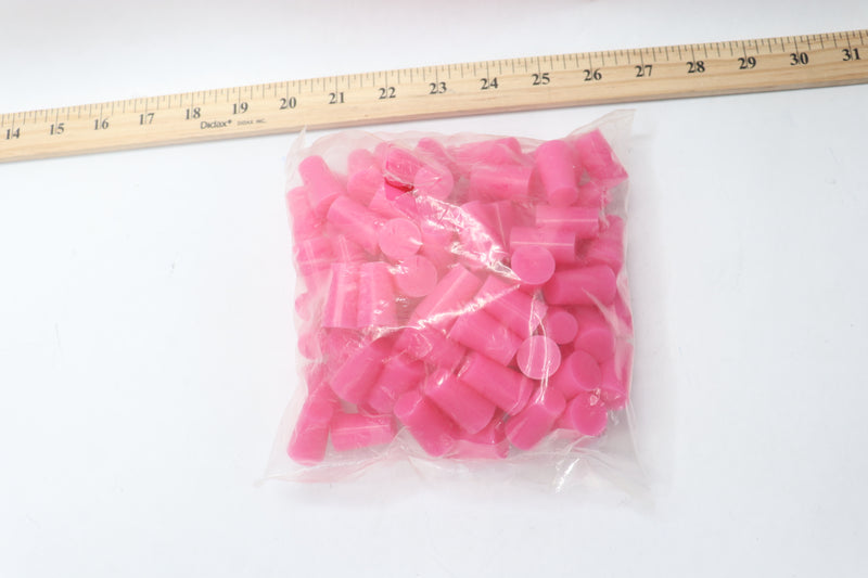 (100-Pk) Custom Fabricating & Supplies Tapered Plug Silicone Pink STP0
