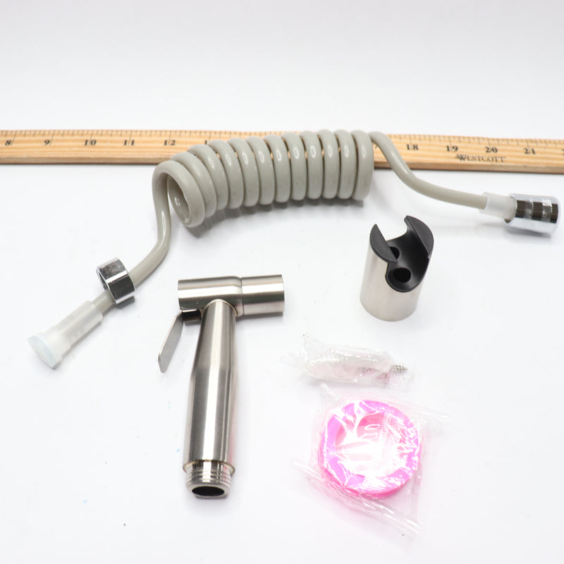 Portable Toilet Bidet Sprayer Gun-Missing Shutoff Valve Assembly & Steel Hose