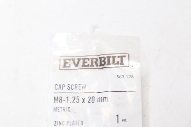 Everbilt Hex Bolt Class 8.8 Zinc Plated M8-1.25 x 20 MM 563 128