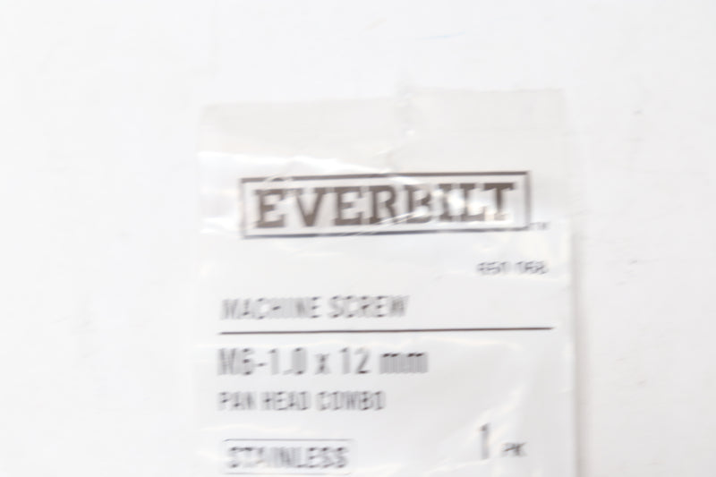 Everbilt  Pan-Head Combo Drive Machine Screw Stainless Steel 6 MM x 12 MM