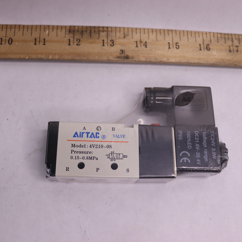 Airtac Solenoid Valve Single Coil Pilot-Operated Electric 2 Position 1/4"PT