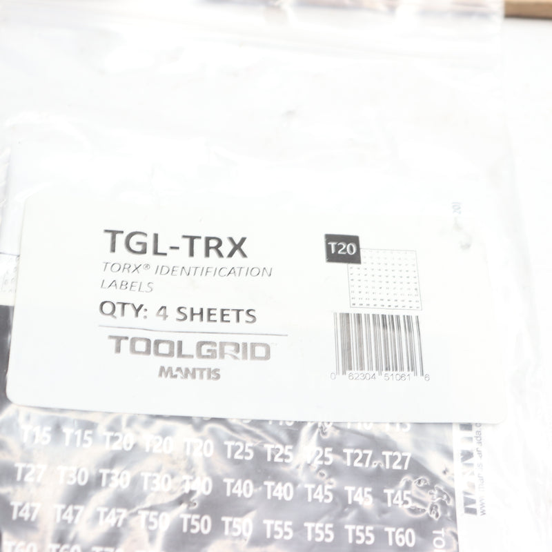 (4-Pk) Toolgrid Torx Identification Labels TGL-TRX