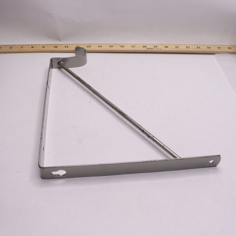 Everbilt Heavy Duty Shelf Bracket and Rod Support Satin Nickel 1002 560 713