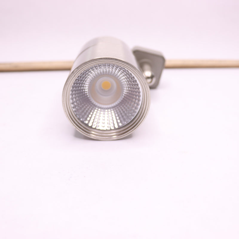 Hampton Bay LED Mini-Cylinder Linear Track Lighting Head Brushed Nickel 805059