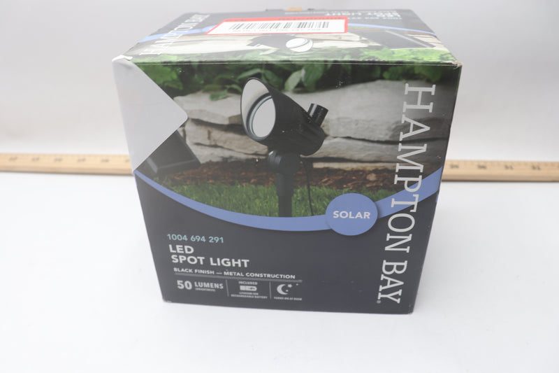 Hampton Bay Solar LED Spotlight Metal Black 50 Lumen NXT-2135H