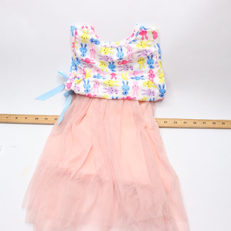Beganly Toddler Girls Floral Tulle Sleeveless Summer Dresses Pink