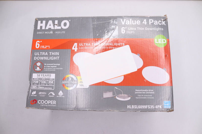 Halo Hlb Lite Led Recessed Direct Mount Light Trim 12.6 Watts - Complete