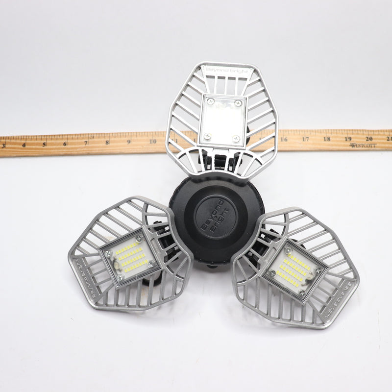 Ontel 3-Adjustable Panels Garage LED Light Metal Ultra-Bright 3500lm 40W