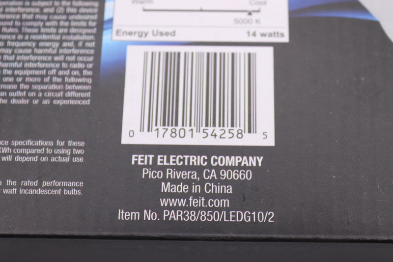 (2-Pk) Feit Electric 14W LED PAR38 Dimmable Indoor/Outdoor Light Bulbs