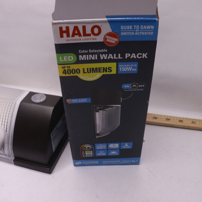 Halo Dimmable Wall LED Pack Light Bronze 4000lm 3000K 4000K 5000K 120V