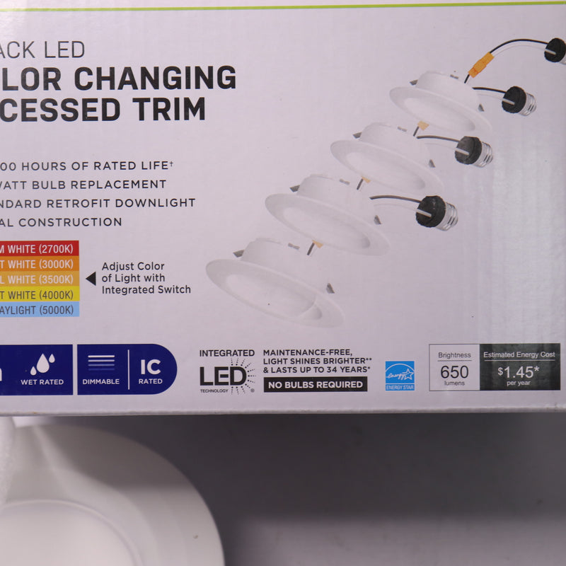 (4-Pk) Commercial Electric Dimmable Recessed LED Light 65W NS01FA10ERA-24