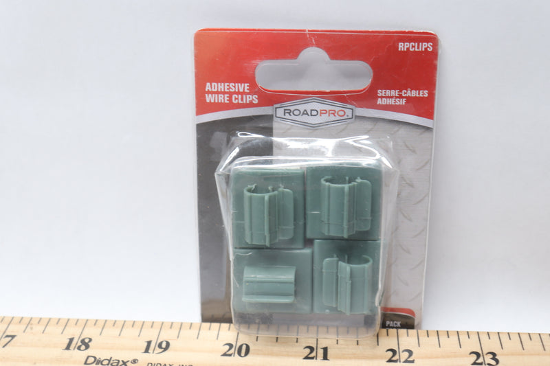 (4-Pk) RoadPro Self Adhesive Wire Clips Plastic RCLIPS