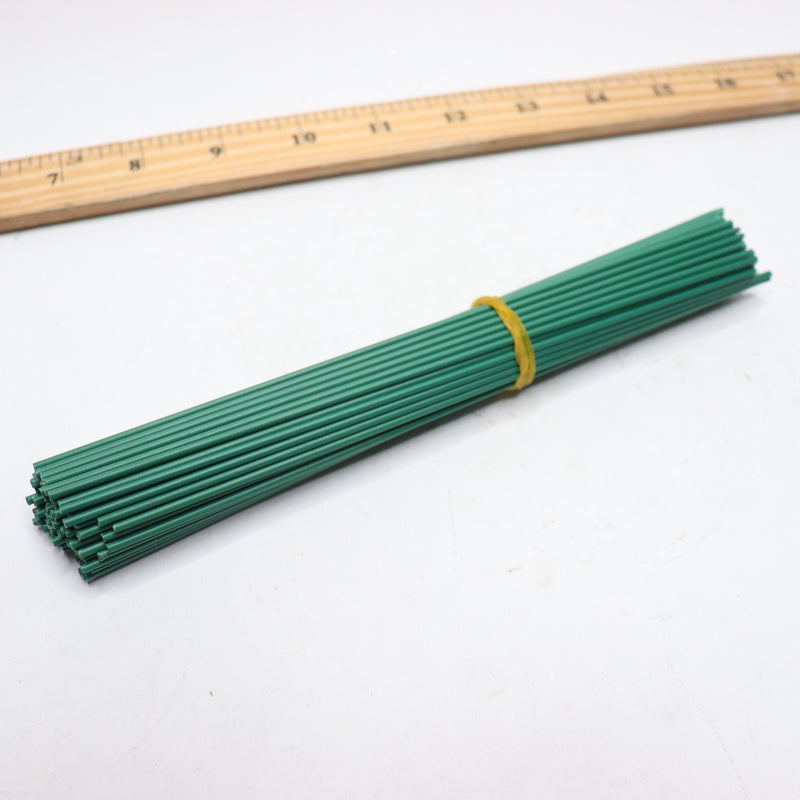 (100-Pk) Stem Wire 20 Gauge Steel Green 8"