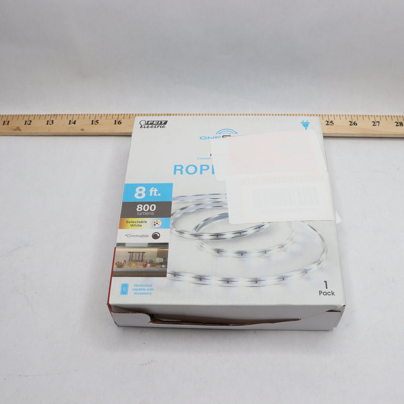 Feit Electric Plug-In LED Rope Light Linkable Dimmable 8Ft UCL96/ROPE/5CCTG2