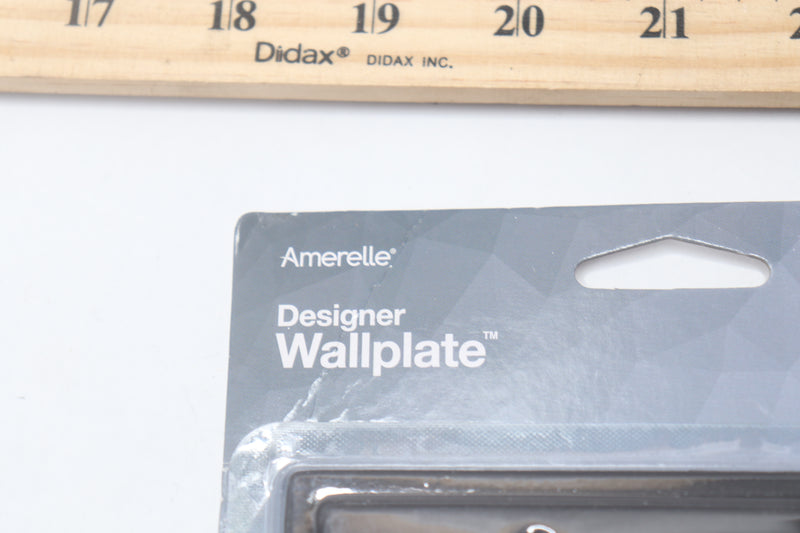 Amerelle Moderne 1-Toggle/1-Rocker Wall Plate Steel Matte Black 148TRMB