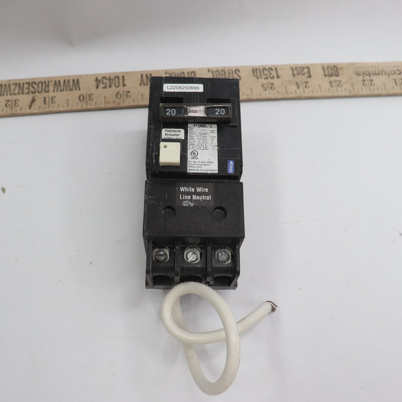 Siemens Double Pole Type QPF2 GFCI Circuit Breaker 20 Amp US2:QF220AP