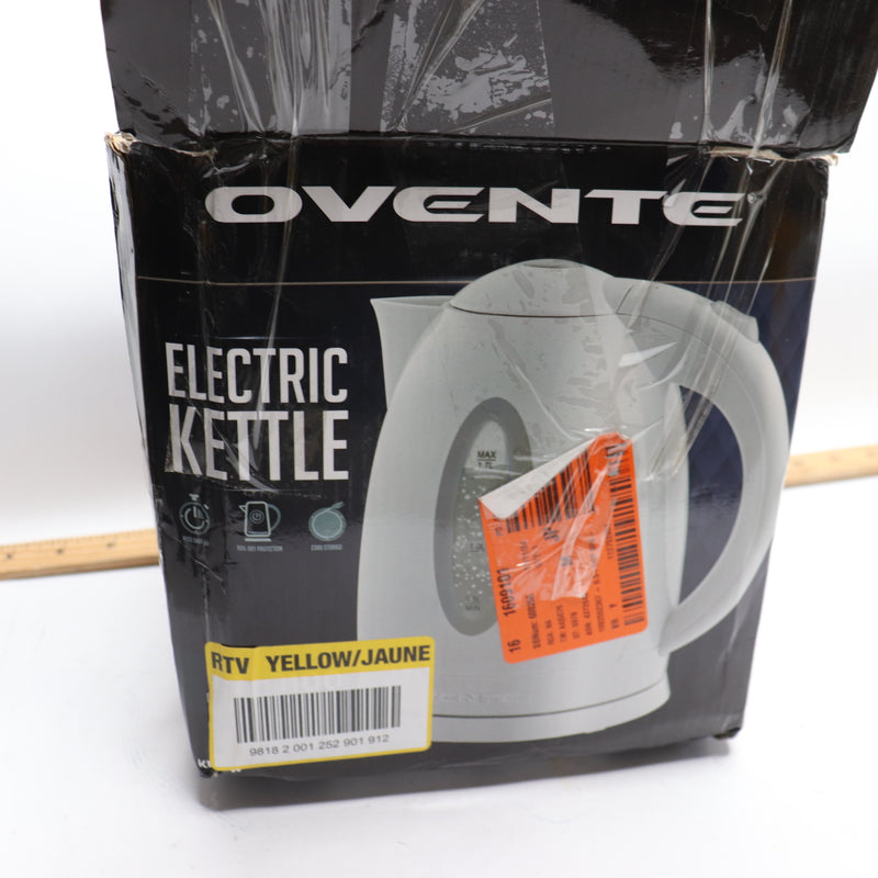 Ovente Cord-Free Electric Kettle White 1.7L KP72W - NO BASE