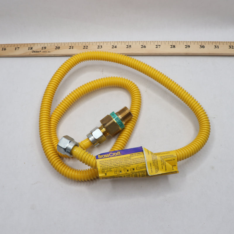 Brasscraft Gas Connector w/ Safety Thermal Excess Flow Valve Yellow CSSD64TE-48