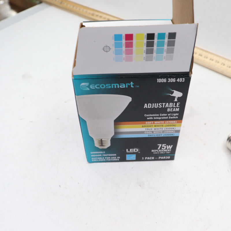 EcoSmart LED Floodlight/Spotlight Bulb Dimmable White PAR30 75W Eqv