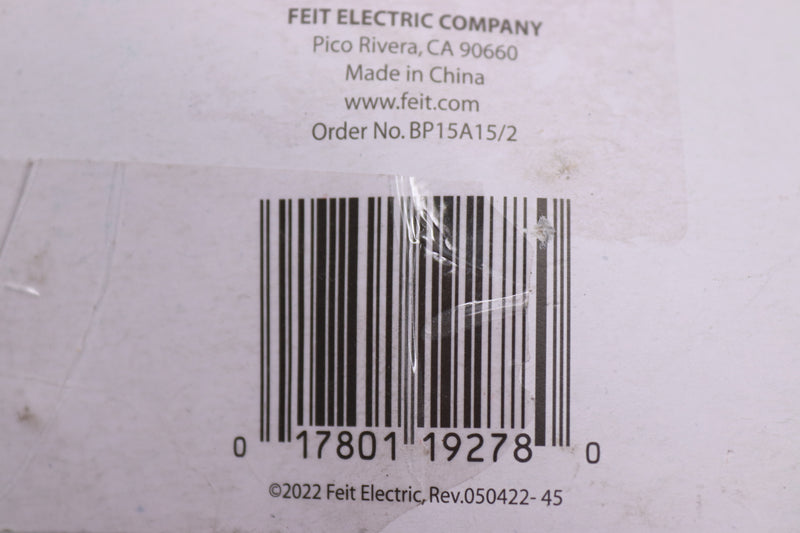 (2-Pk) Feit Electric Fan Bulb 15W 120 Volt BP15A15/2