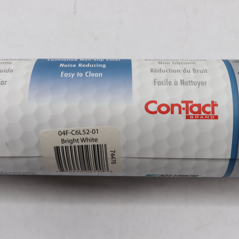 CON-TACT Thick and Non-Adhesive Drawer Shelf Liner White 12" x 4' 04F-C6L52-01