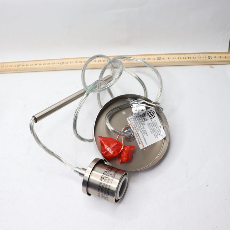 Unbranded Brushed Nickel Pendant Light Kit with Partial Metal Rod