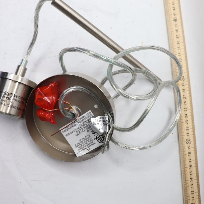 Unbranded Brushed Nickel Pendant Light Kit with Partial Metal Rod