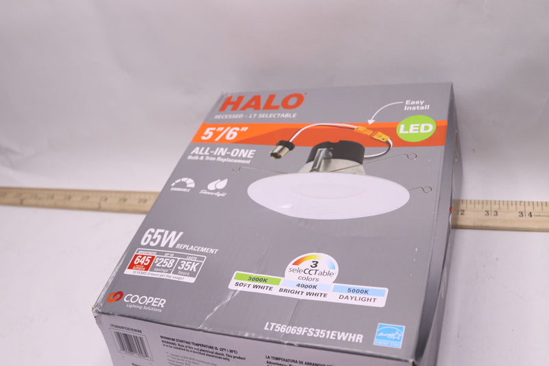 Halo Retrofit Kit Matte White Plastic 6.97W 5" x 6" LEDLT56069FS351EWH